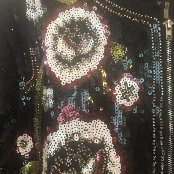 Endless Rose Sequin Beaded Floral Bomber Jacket - Picture 5 of 7